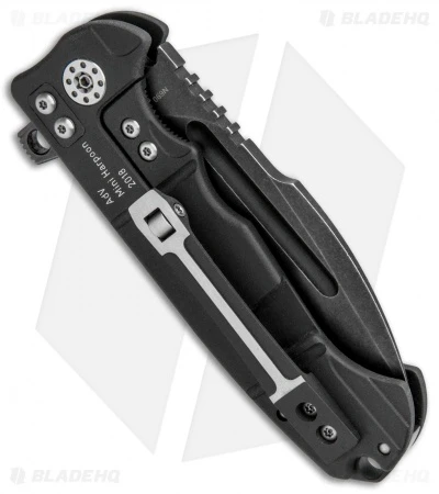 Andre De Villiers Mini Harpoon Knife Black Ti/Kevlar (3.1" Black SW) AdV - Image 3