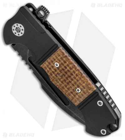 Andre De Villiers Mini Harpoon Knife Black Ti/Kevlar (3.1" Black SW) AdV - Image 2