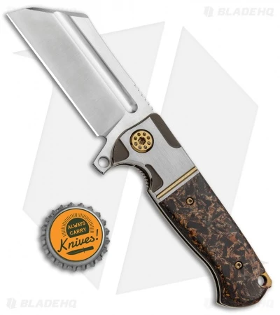 Andre De Villiers Mini War Hulk Frame Lock Knife Copper Shred (3.25" Satin) AdV - Image 4