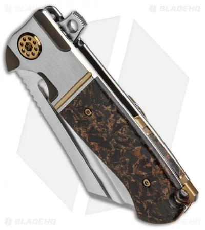 Andre De Villiers Mini War Hulk Frame Lock Knife Copper Shred (3.25" Satin) AdV - Image 2