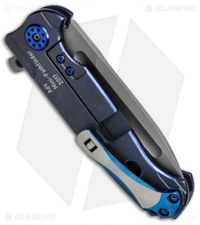 Andre De Villiers Pathfinder Mini Knife 3D Blue Ti (3.2" BB Hamon) AdV - Image 3