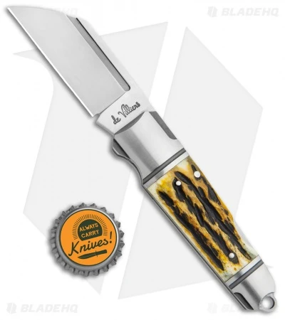 Andre De Villiers Pocket Butcher Lockback Jigged Bone W/Clip (2.9" Satin) AdV - Image 4