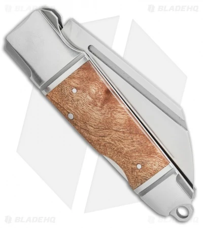 Andre De Villiers Pocket Butcher Lockback Knife Burl (3.1" Satin) AdV - Image 3