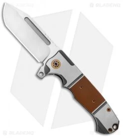Andre De Villiers Tanto Frame Lock Knife Brown G-10 (3.75" Satin)