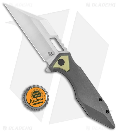 Arcane Design The CRAWLER Frame Lock Knife Gray Titanium (3.6" Satin M390) - Image 4