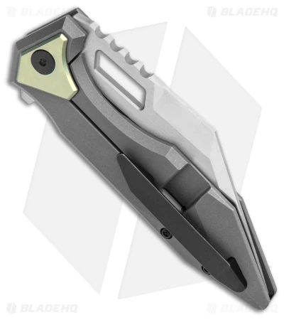Arcane Design The CRAWLER Frame Lock Knife Gray Titanium (3.6" Satin M390) - Image 3