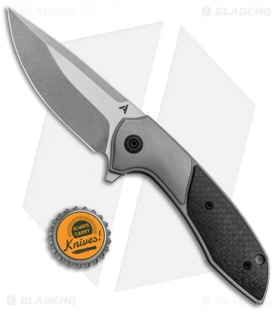 Arcform Catalyst Flipper Knife Ti/Carbon Fiber (3.5" Stonewash) TuffKnives - Image 4