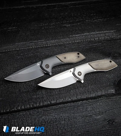 Arcform Catalyst Flipper Knife Ti/Micarta (3.5" Stonewash) TuffKnives - Image 5