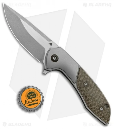 Arcform Catalyst Flipper Knife Ti/Micarta (3.5" Stonewash) TuffKnives - Image 4