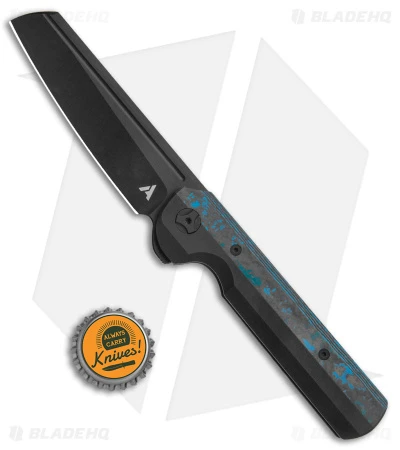 Arcform Slimfoot Frame Lock Knife Blue Fat Carbon (3.5" Black SW) TuffKnives - Image 4