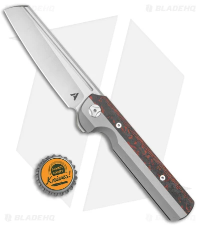 Arcform Slimfoot Frame Lock Knife Red Fat Carbon (3.5" Stonewash) TuffKnives - Image 4
