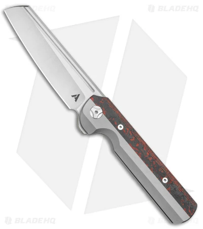 Arcform Slimfoot Frame Lock Knife Red Fat Carbon (3.5" Stonewash) TuffKnives