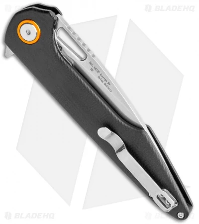 Artisan Cutlery Archaeo Liner Lock Knife Smooth Black G-10 (3.75" Stonewash) - Image 3