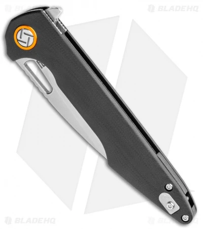 Artisan Cutlery Archaeo Liner Lock Knife Smooth Black G-10 (3.75" Stonewash) - Image 2