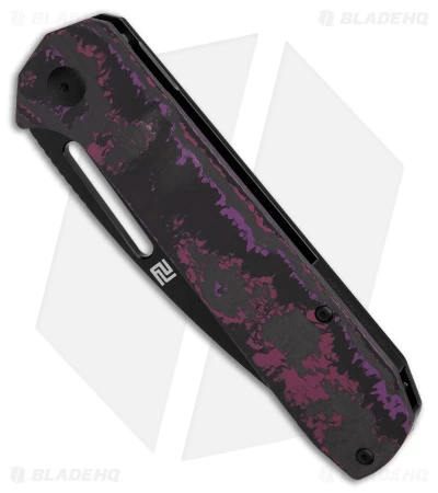 Artisan Cutlery Arion Frame Lock Knife Purple Fat Carbon/Ti (3.6" PVD S35VN) - Image 2