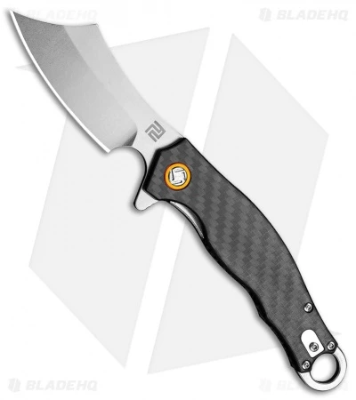 Artisan Cutlery Corsair Liner Lock Knife Carbon Fiber (2.95" Stonewash D2)