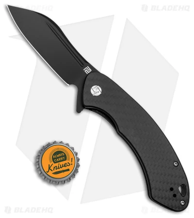 Artisan Cutlery Eterno Liner Lock Knife Carbon Fiber (3.5" Black D2) - Image 4