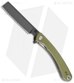 Artisan Cutlery Orthodox Liner Lock Knife Textured OD Green G-10 (3.5" Black)