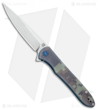 Artisan Cutlery Shark Liner Lock Knife Digital Camo G-10 (4" Stonewash) 1707P-CG