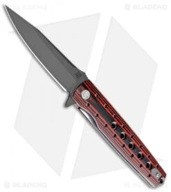 Artisan Cutlery Virginia Liner Lock Knife Smooth Black/Red G-10 (3.8" Black)