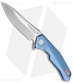 Artisan Cutlery Zumwalt Frame Lock Knife Blue Titanium (3.8" Satin M390)