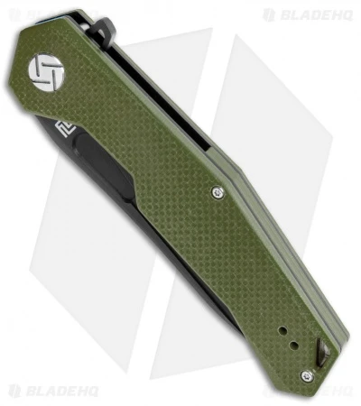 Artisan Cutlery Zumwalt Liner Lock Knife Textured OD Green G-10 (3.8" Black) - Image 2