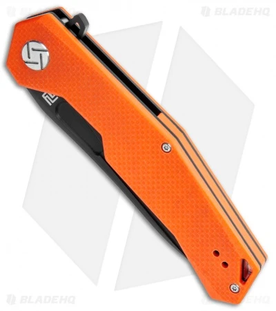Artisan Cutlery Zumwalt Liner Lock Knife Textured Orange G-10 (3.8" Black) - Image 2
