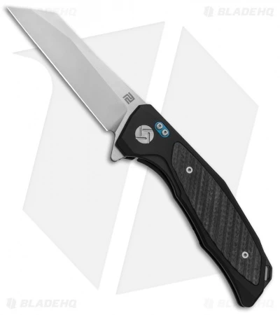 Artisan Cutlery Megahawk Frame Lock Knife Black Ti/Black G-10 (3.9" Satin)