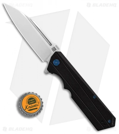 Artisan Cutlery Littoral Liner Lock Knife Black G-10 (3.75" Stonewash) - Image 4