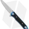 Artisan Cutlery Shark Frame Lock Knife CF/Blue Ti (3" Stonewash) 1707GS-BU