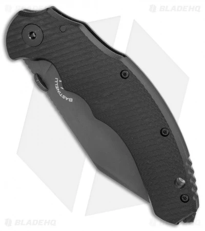Bastinelli Dragotac Compact Titanium Frame Lock Knife Black G-10 (3.625" Black) - Image 2