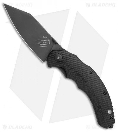 Bastinelli Dragotac Compact Titanium Frame Lock Knife Black G-10 (3.625" Black)