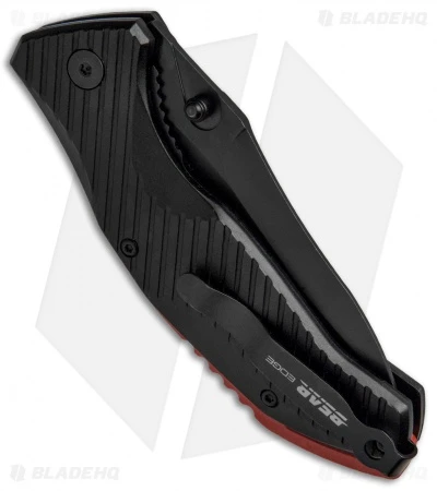 Bear Edge 4.5" Spring Assisted Knife Black W/ Red Backspacer (4.5" Black) - Image 3