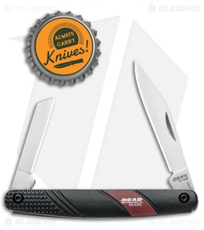 Bear Edge Traditional 2-Blade Slip Joint Knife Black (2.13" Satin) 61531 - Image 4