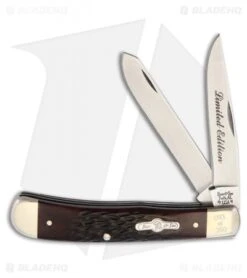 Bear & Son Hoss Trapper Traditional Pocket Knife 4.125" Brown Jigged Bone 655