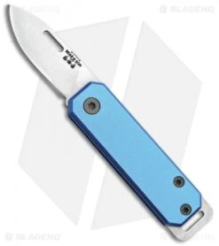 Bear & Son 109 Slip Joint Pocket Knife Blue Aluminum (1.5" Satin)
