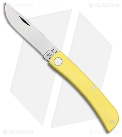 Bear And Son Farmhand Slip Joint Knife 2.75" Yellow G-10