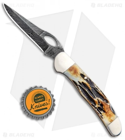 Bear & Son 3.75" Traditional Pocket Knife Genuine India Stag Bone 5149LD - Image 4
