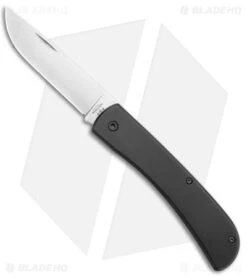 Bear & Son Large Farmhand Slip Joint Knife Black Aluminum (3.4" Satin)