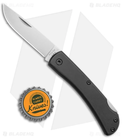 Bear & Son Small Farmhand Lock Back Knife Black Aluminum (2.75" Satin) - Image 4