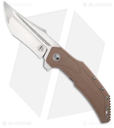 Begg Knives Astio Frame Lock Knife Tan G-10 (3.5" Satin) BG009
