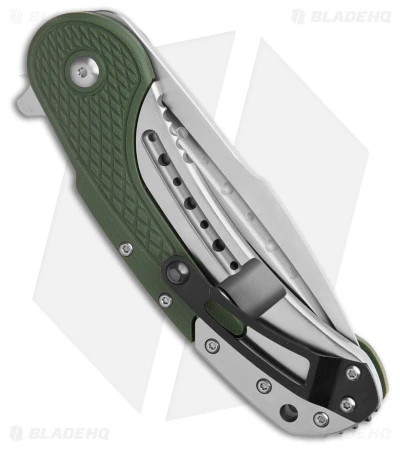 Begg Knives Bodega Frame Lock Knife OD Green G-10 (3.5" Satin) BG012 - Image 3