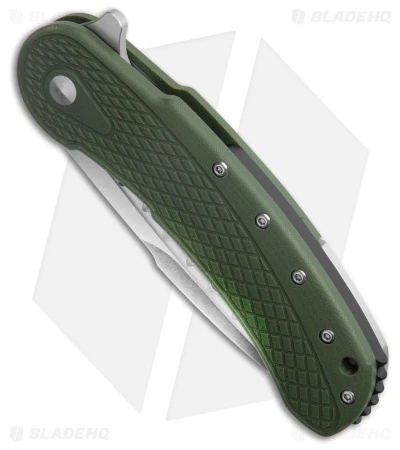 Begg Knives Bodega Frame Lock Knife OD Green G-10 (3.5" Satin) BG012 - Image 2