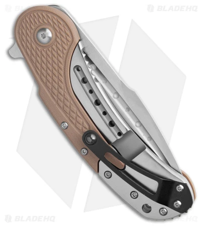 Begg Knives Bodega Frame Lock Knife Tan G-10 (3.5" Satin) BG011 - Image 3