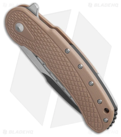 Begg Knives Bodega Frame Lock Knife Tan G-10 (3.5" Satin) BG011 - Image 2