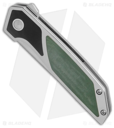 Begg Knives Diamici Liner Lock Knife G-10 Inlay Black/Green (3" Satin) BG014 - Image 2