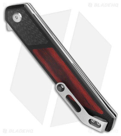 Begg Knives Kwaiken Knife Black G-10 + CF/Rose Wood (3.5" Satin) - Image 3