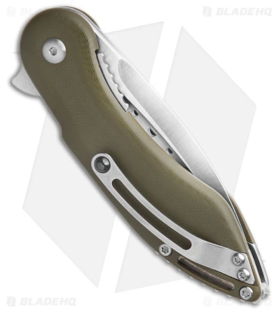 Begg Knives Mini Glimpse Knife OD Green G-10 (3" Satin) - Image 3