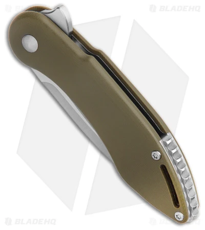 Begg Knives Mini Glimpse Knife OD Green G-10 (3" Satin) - Image 2