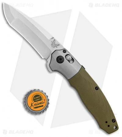 Benchmade 496 Vector AXIS-Assist Knife OD Green G-10 (3.6" Satin) - Image 4